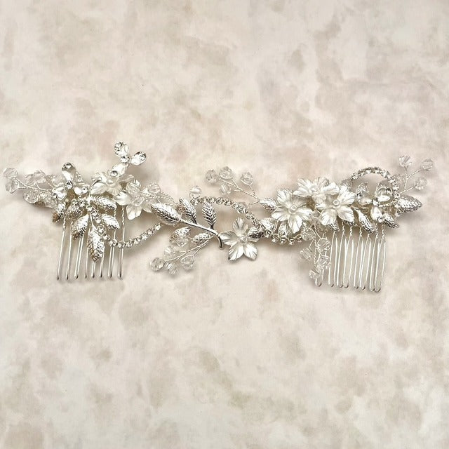 【ヘッドドレス】larme ウェディングヘッドアクセサリー 【結婚式 ヘアアクセサリー】