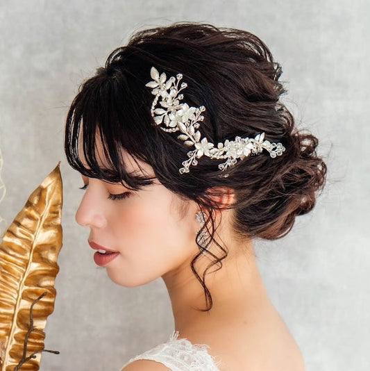【ヘッドドレス】larme ウェディングヘッドアクセサリー 【結婚式 ヘアアクセサリー】
