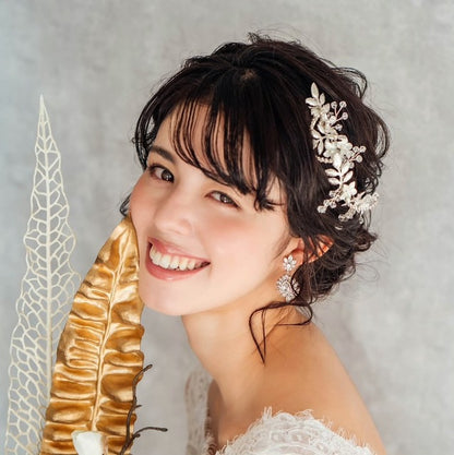 【ヘッドドレス】larme ウェディングヘッドアクセサリー 【結婚式　ヘアアクセサリー】