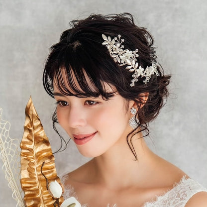 【ヘッドドレス】larme ウェディングヘッドアクセサリー 【結婚式　ヘアアクセサリー】