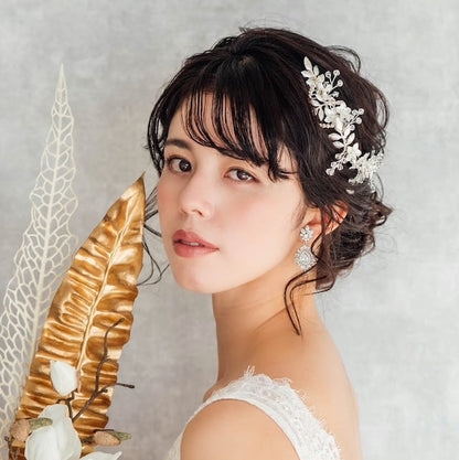 【ヘッドドレス】larme ウェディングヘッドアクセサリー 【結婚式 ヘアアクセサリー】