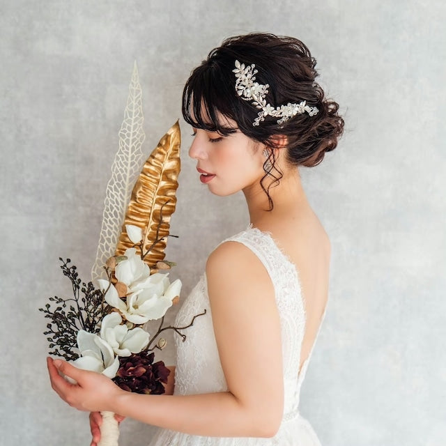 【ヘッドドレス】larme ウェディングヘッドアクセサリー 【結婚式 ヘアアクセサリー】