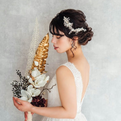 【ヘッドドレス】larme ウェディングヘッドアクセサリー 【結婚式 ヘアアクセサリー】