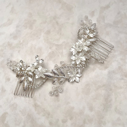 【ヘッドドレス】larme ウェディングヘッドアクセサリー 【結婚式 ヘアアクセサリー】