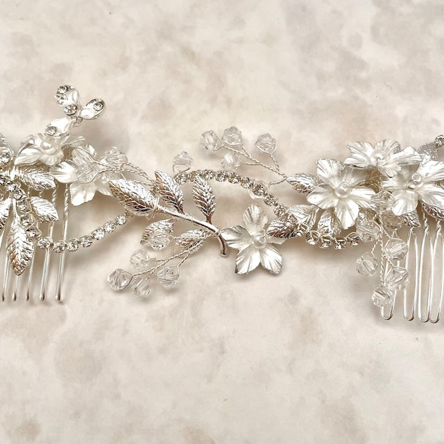 【ヘッドドレス】larme ウェディングヘッドアクセサリー 【結婚式 ヘアアクセサリー】