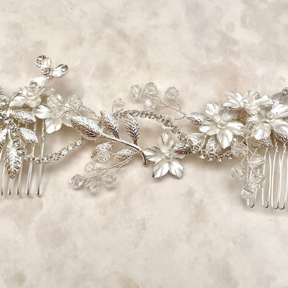 【ヘッドドレス】larme ウェディングヘッドアクセサリー 【結婚式 ヘアアクセサリー】