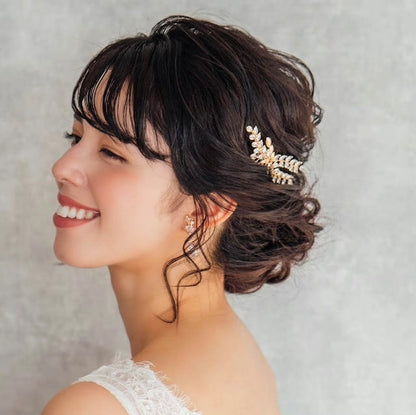 【ヘッドドレス】raffine ゴールドジルコニアヘッドドレス 【結婚式 ヘアアクセサリー】