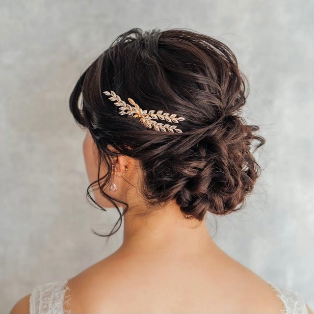 【ヘッドドレス】raffine ゴールドジルコニアヘッドドレス 【結婚式 ヘアアクセサリー】