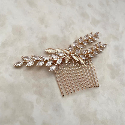 【ヘッドドレス】raffine ゴールドジルコニアヘッドドレス 【結婚式 ヘアアクセサリー】