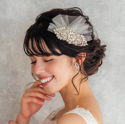 【ヘッドドレス】オリジナル商品 / tulleブライダルヘッドドレス 【結婚式　ヘアアクセサリー】