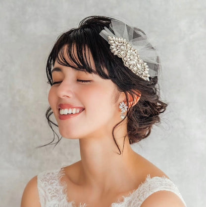 【ヘッドドレス】オリジナル商品 / tulleブライダルヘッドドレス 【結婚式 ヘアアクセサリー】