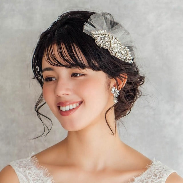 【ヘッドドレス】オリジナル商品 / tulleブライダルヘッドドレス 【結婚式　ヘアアクセサリー】