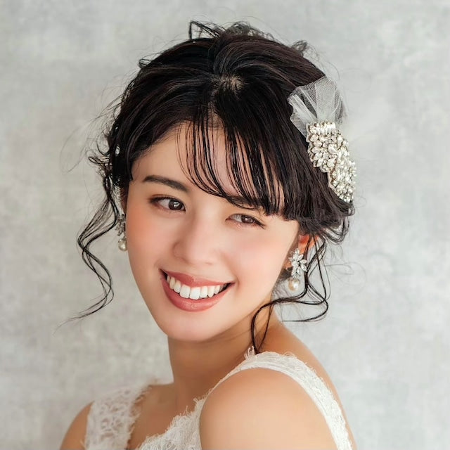 【ヘッドドレス】オリジナル商品 / tulleブライダルヘッドドレス 【結婚式 ヘアアクセサリー】