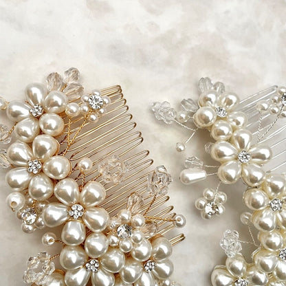 【ヘッドドレス】pluton ウェディングパールヘッドコーム 【結婚式 ヘアアクセサリー】