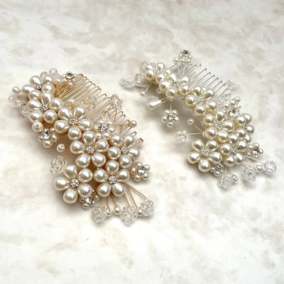 【ヘッドドレス】pluton ウェディングパールヘッドコーム 【結婚式 ヘアアクセサリー】