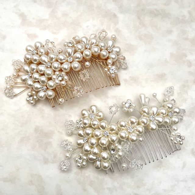 【ヘッドドレス】pluton ウェディングパールヘッドコーム 【結婚式 ヘアアクセサリー】