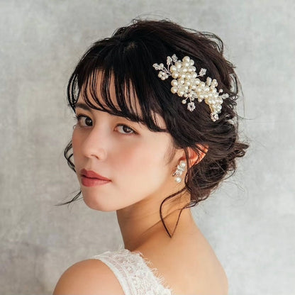 【ヘッドドレス】pluton ウェディングパールヘッドコーム 【結婚式 ヘアアクセサリー】