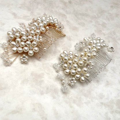 【ヘッドドレス】pluton ウェディングパールヘッドコーム 【結婚式 ヘアアクセサリー】