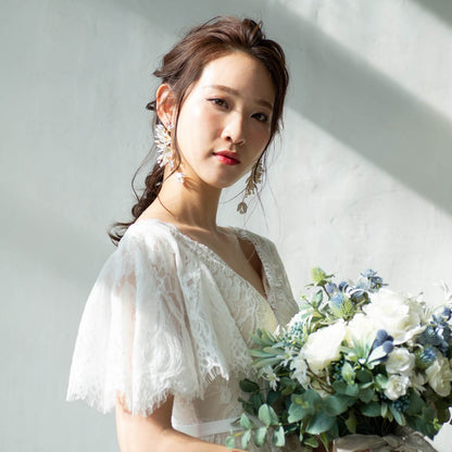 【ピアス】ブライダルピアス アンティークピアス 小枝ピアス ゴールド m18 【結婚式 ピアス イヤリング】