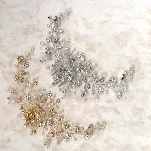 【ヘッドドレス】edelweiss ブライダル小枝ヘッドアクセサリー 【結婚式 ヘアアクセサリー】