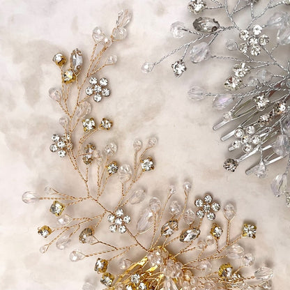 【ヘッドドレス】edelweiss ブライダル小枝ヘッドアクセサリー 【結婚式 ヘアアクセサリー】