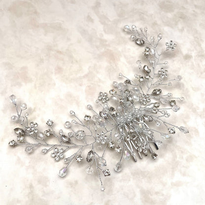 【ヘッドドレス】edelweiss ブライダル小枝ヘッドアクセサリー 【結婚式 ヘアアクセサリー】