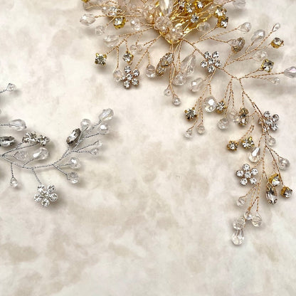 【ヘッドドレス】edelweiss ブライダル小枝ヘッドアクセサリー 【結婚式 ヘアアクセサリー】