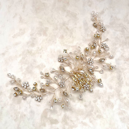 【ヘッドドレス】edelweiss ブライダル小枝ヘッドアクセサリー 【結婚式 ヘアアクセサリー】