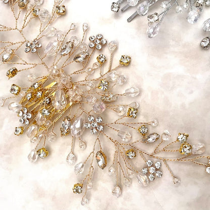 【ヘッドドレス】edelweiss ブライダル小枝ヘッドアクセサリー 【結婚式 ヘアアクセサリー】