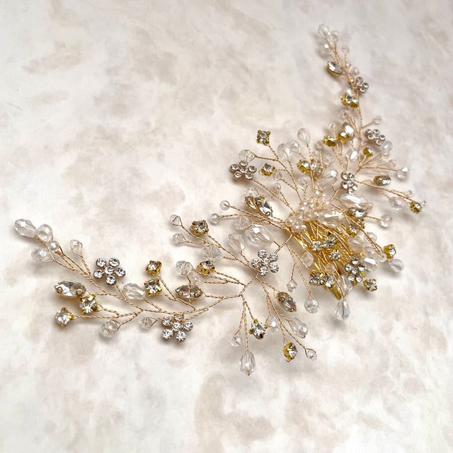 【ヘッドドレス】edelweiss ブライダル小枝ヘッドアクセサリー 【結婚式 ヘアアクセサリー】