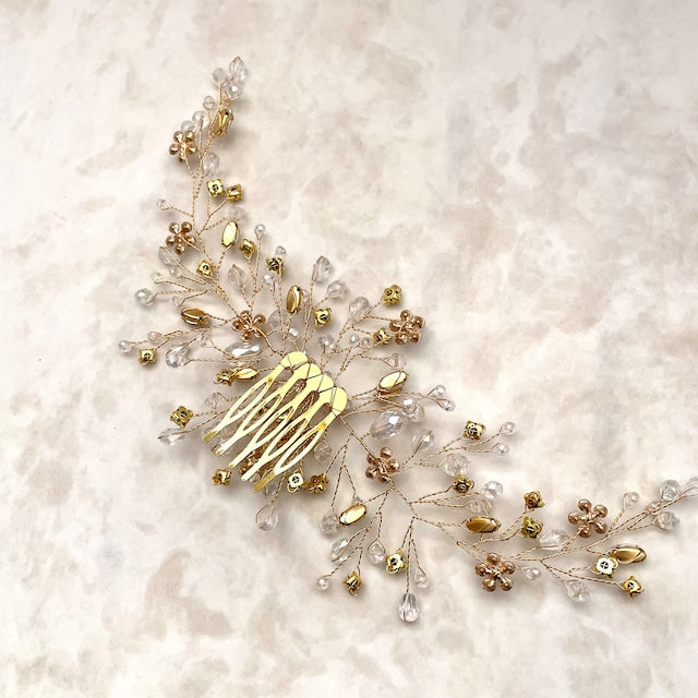 【ヘッドドレス】edelweiss ブライダル小枝ヘッドアクセサリー 【結婚式 ヘアアクセサリー】