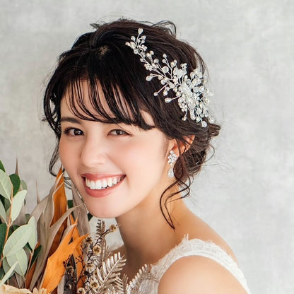 【ヘッドドレス】edelweiss ブライダル小枝ヘッドアクセサリー 【結婚式　ヘアアクセサリー】