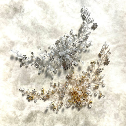 【ヘッドドレス】edelweiss ブライダル小枝ヘッドアクセサリー 【結婚式 ヘアアクセサリー】