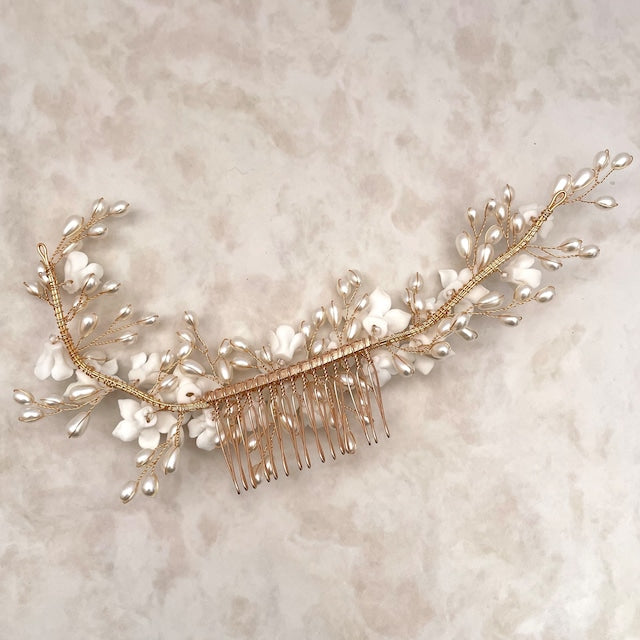 【ヘッドドレス】Mimi ブライダル小枝ヘッドアクセサリー 【結婚式 ヘアアクセサリー】