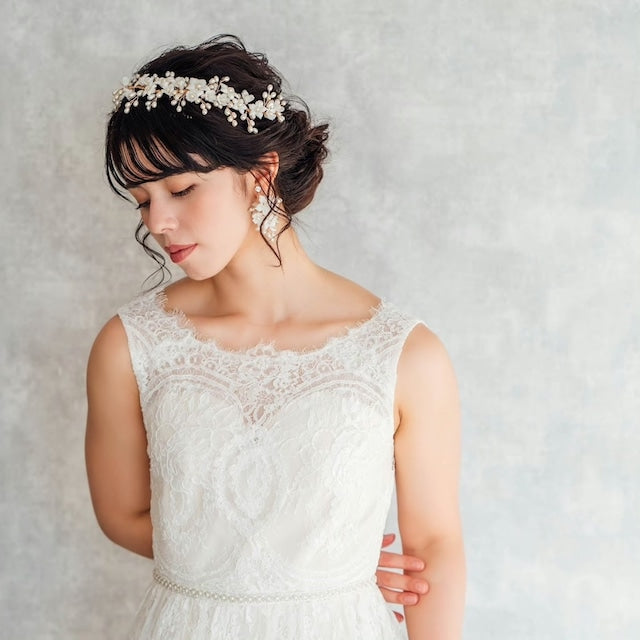 【ヘッドドレス】Mimi ブライダル小枝ヘッドアクセサリー 【結婚式 ヘアアクセサリー】