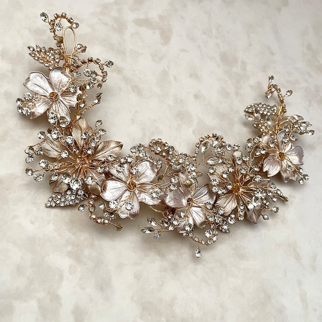 【ヘッドドレス】caline ブライダルビジューヘッドアクセサリー 【結婚式 ヘアアクセサリー】