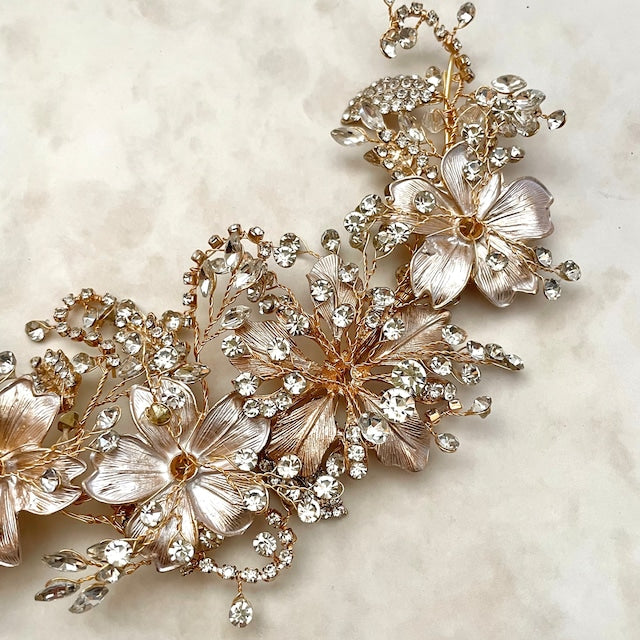 【ヘッドドレス】caline ブライダルビジューヘッドアクセサリー 【結婚式 ヘアアクセサリー】