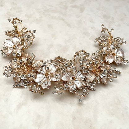 【ヘッドドレス】caline ブライダルビジューヘッドアクセサリー 【結婚式 ヘアアクセサリー】