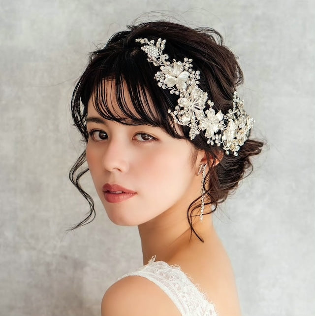 【ヘッドドレス】caline ブライダルビジューヘッドアクセサリー 【結婚式　ヘアアクセサリー】