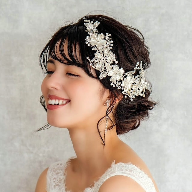 【ヘッドドレス】caline ブライダルビジューヘッドアクセサリー 【結婚式 ヘアアクセサリー】