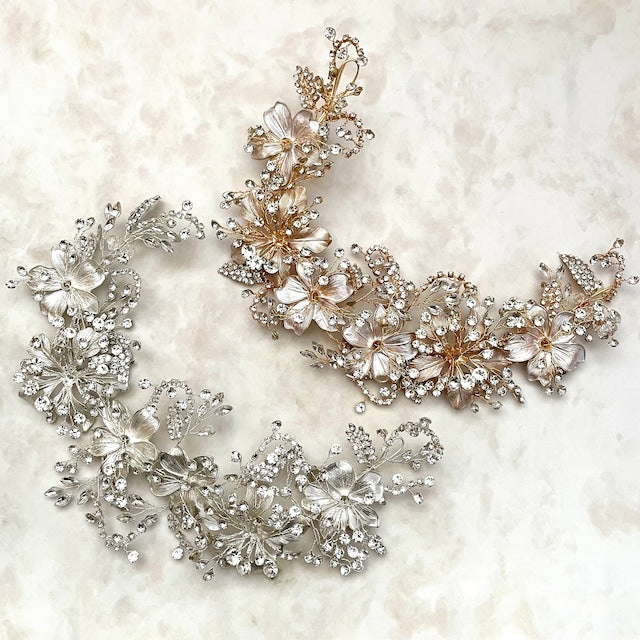 【ヘッドドレス】caline ブライダルビジューヘッドアクセサリー 【結婚式　ヘアアクセサリー】