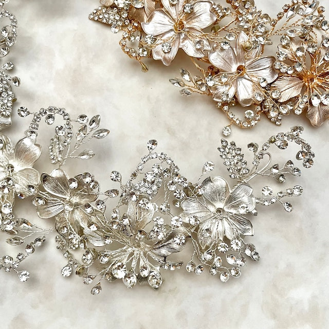 【ヘッドドレス】caline ブライダルビジューヘッドアクセサリー 【結婚式 ヘアアクセサリー】