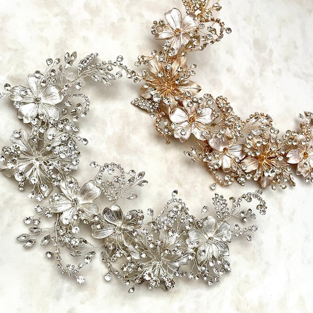 【ヘッドドレス】caline ブライダルビジューヘッドアクセサリー 【結婚式 ヘアアクセサリー】