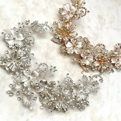 【ヘッドドレス】caline ブライダルビジューヘッドアクセサリー 【結婚式 ヘアアクセサリー】