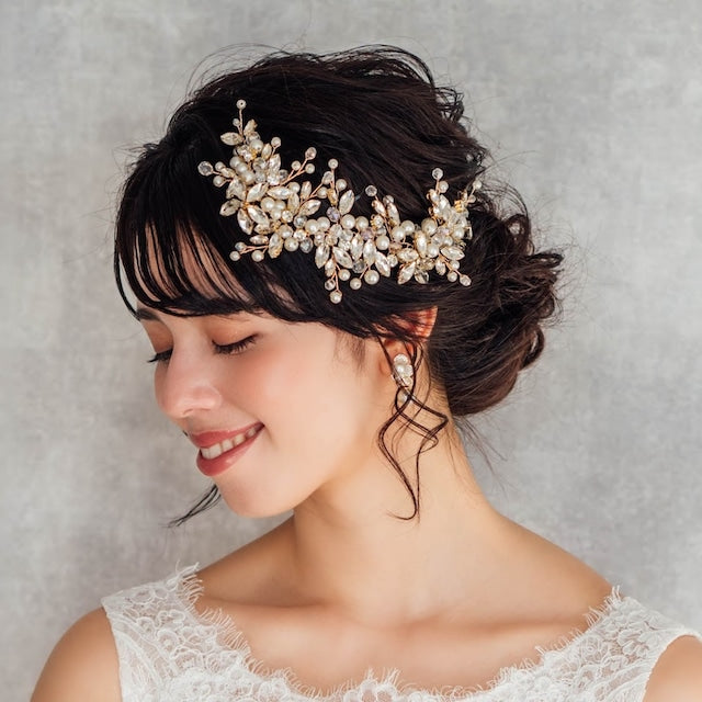 chaton ブライダル小枝ヘッドアクセサリー 【結婚式 ヘアアクセサリー】