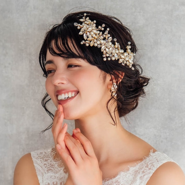 chaton ブライダル小枝ヘッドアクセサリー 【結婚式 ヘアアクセサリー】