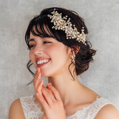 chaton ブライダル小枝ヘッドアクセサリー 【結婚式 ヘアアクセサリー】