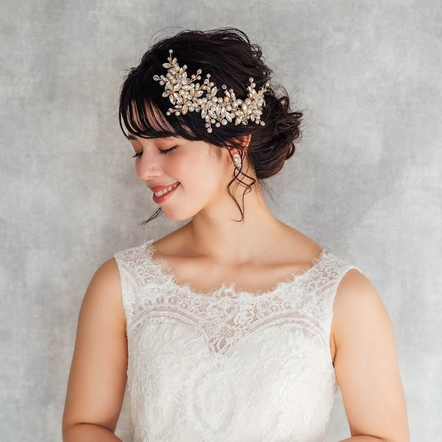 chaton ブライダル小枝ヘッドアクセサリー 【結婚式 ヘアアクセサリー】