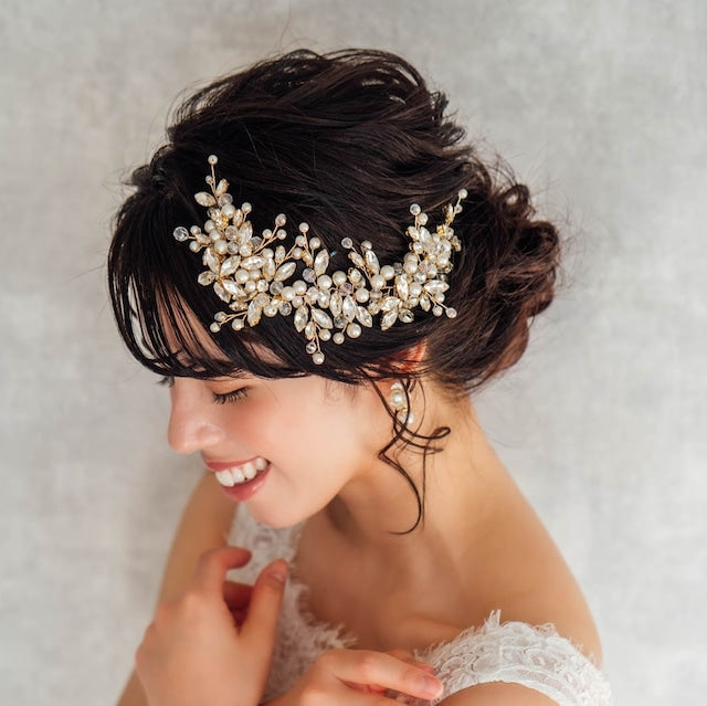 chaton ブライダル小枝ヘッドアクセサリー 【結婚式 ヘアアクセサリー】