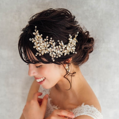 chaton ブライダル小枝ヘッドアクセサリー 【結婚式 ヘアアクセサリー】